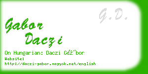 gabor daczi business card